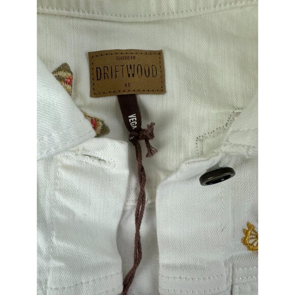 NWT Driftwood Vega White Denim Boho Floral Embroidered Vest Size XS Gypsy Festiv - Picture 4 of 7